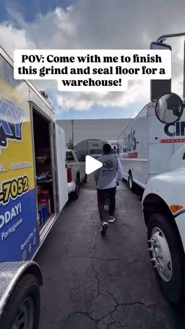 Warehouse concrete floor grinding and sealing project
